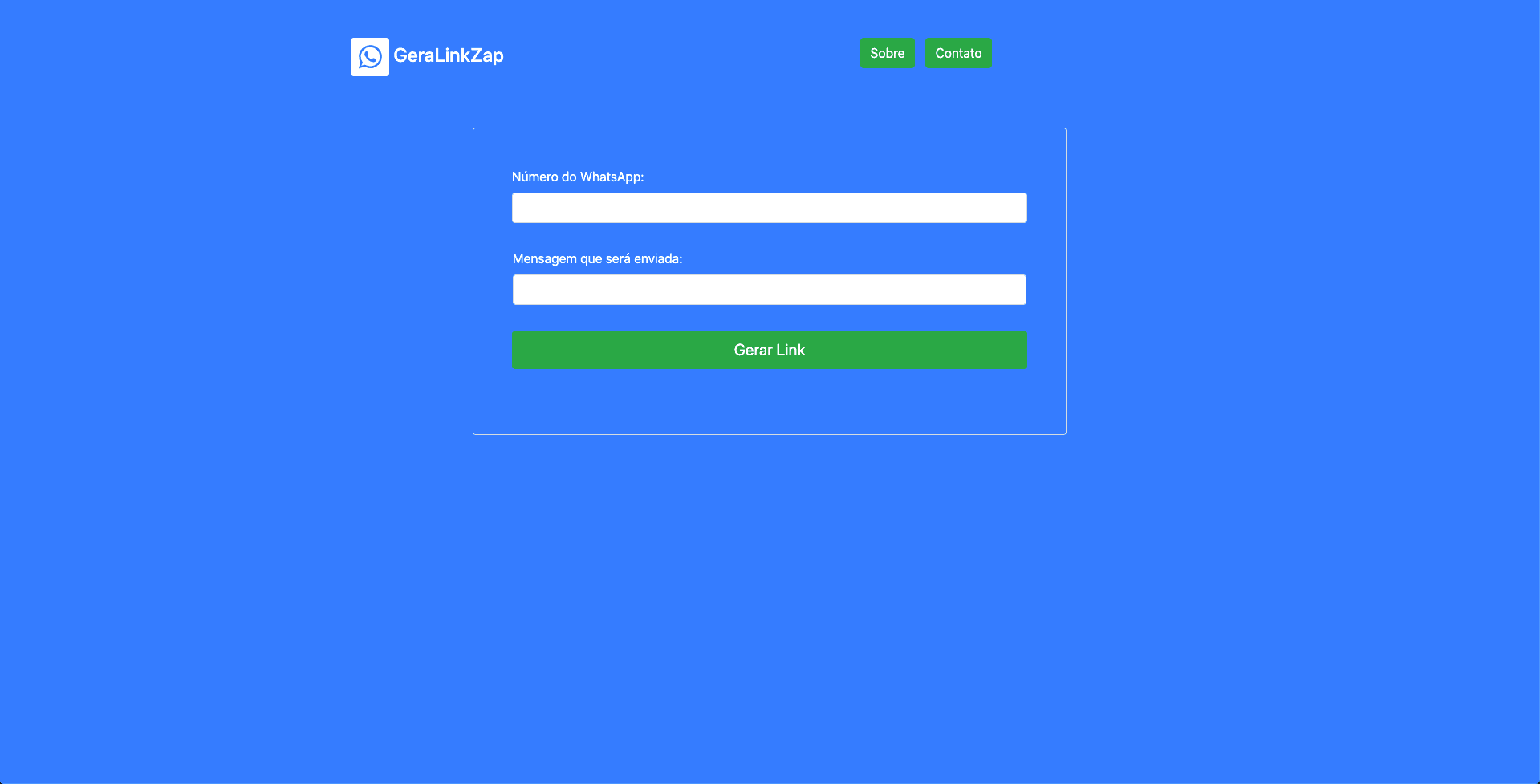 Gerador de link para whatsApp